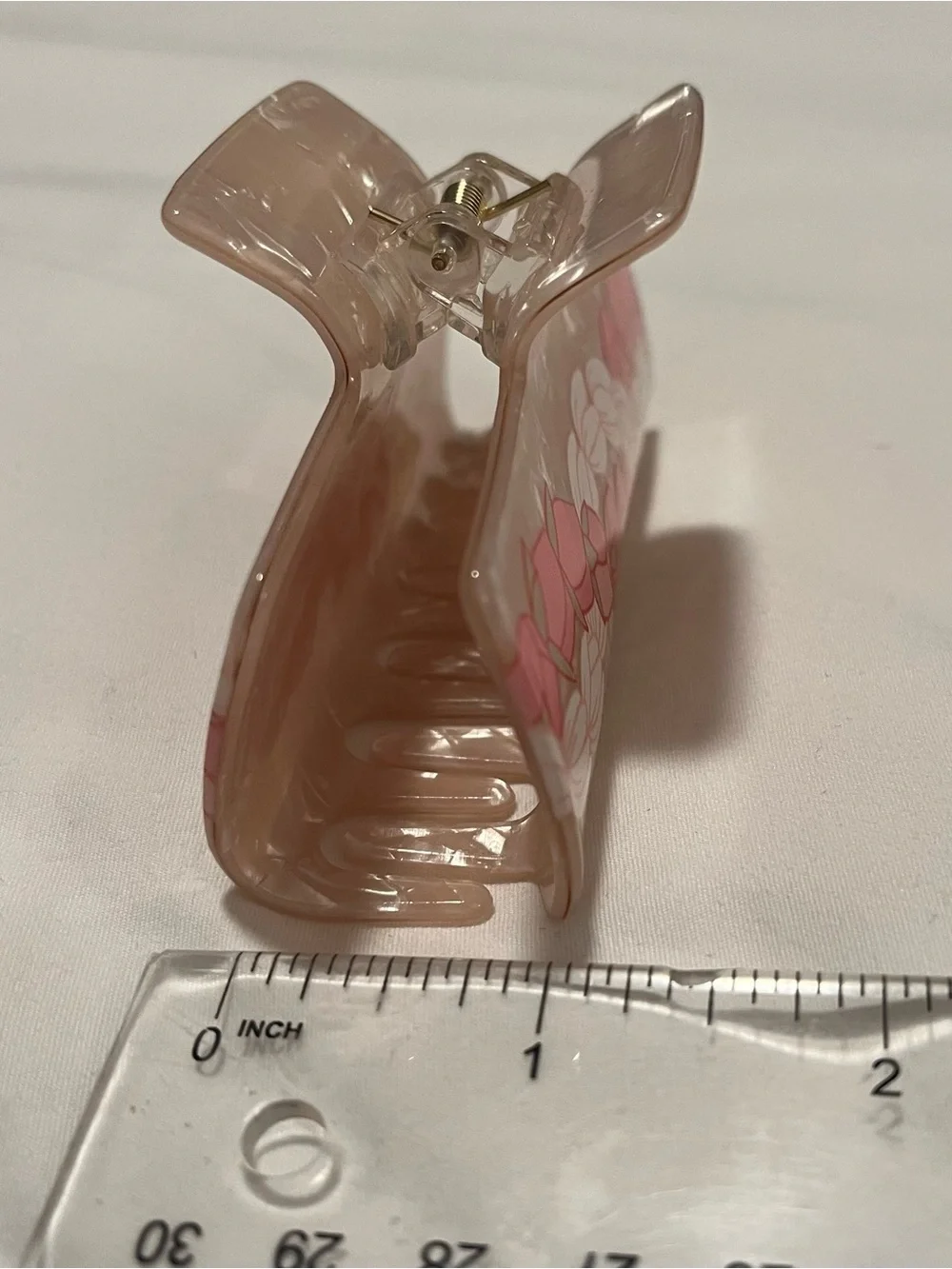 Double Lei Hair Claw - Light Pink acetate